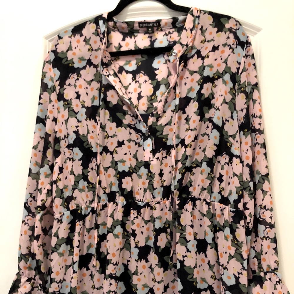 Jcrew Mercantile tie-front dress in French floral